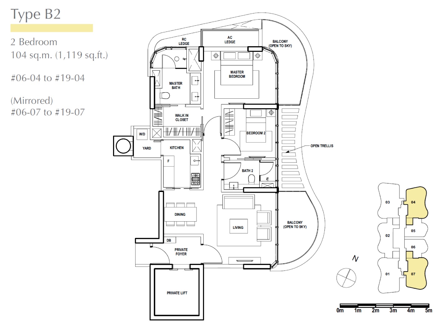 Amber Skye 1 Bedroom Floor Plan 1