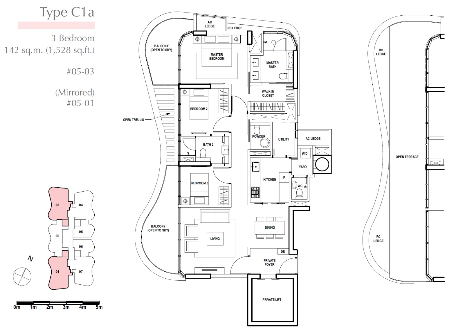Amber Skye 1 Bedroom Floor Plan 5